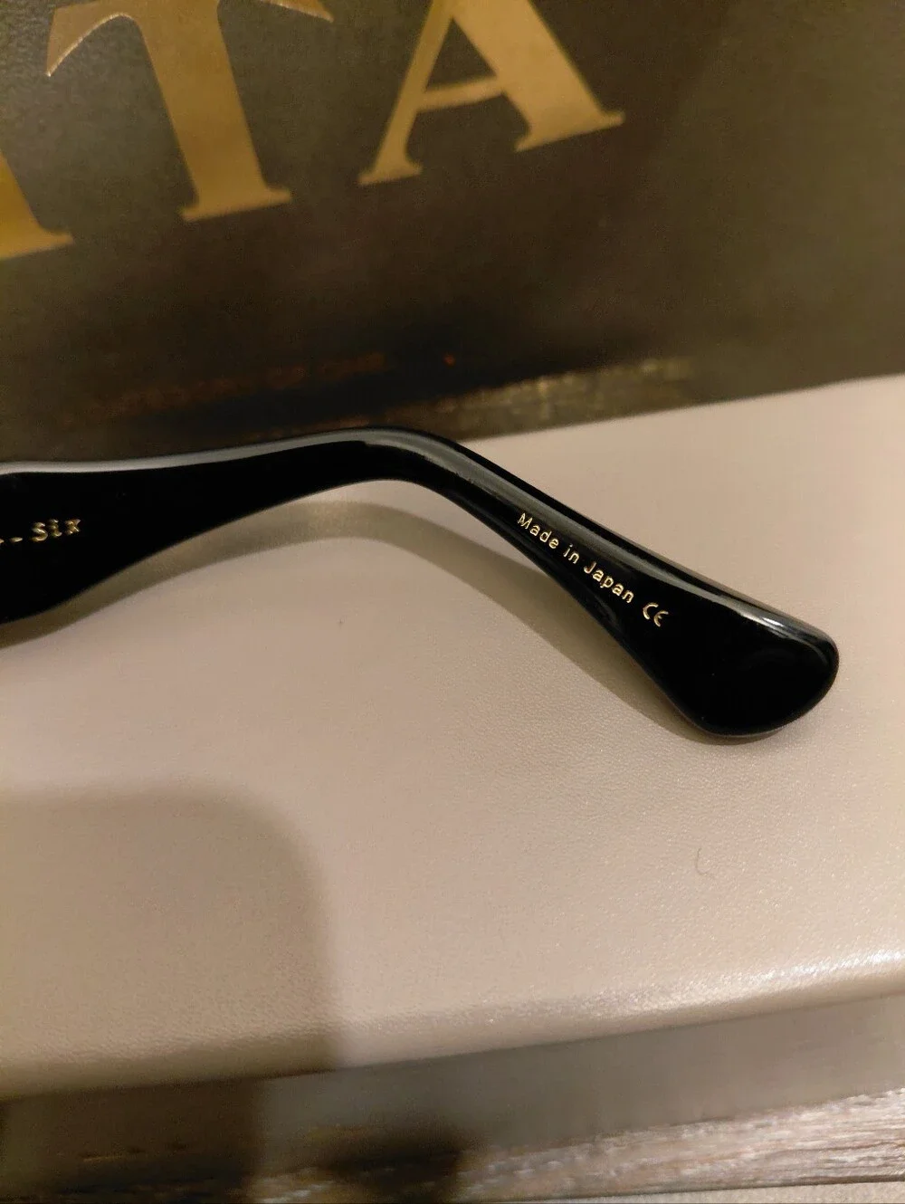 RARE DITA GRANDMASTER SIX Titanium Aviator Black/Gold Sunglasses DTS 900 01A